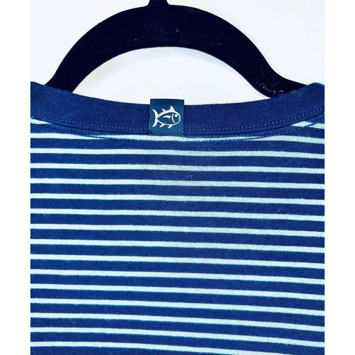 Southern Tide Men’s Stripe Skipjack S/S Tee True Navy Size Large MSRP $44.00