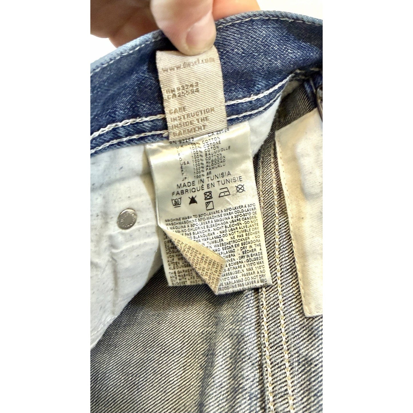 Diesel Jeans Tepphar Slim Carrot Dark Button Fly Skinny Jeans Men's 34x32
