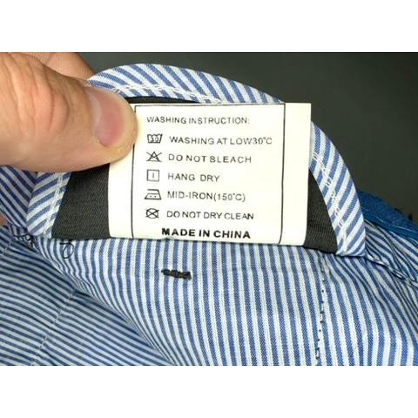Essyshe Slim Fit Dress Pants Mens 36x28 Dark Gray Flat Front Polyester Trousers