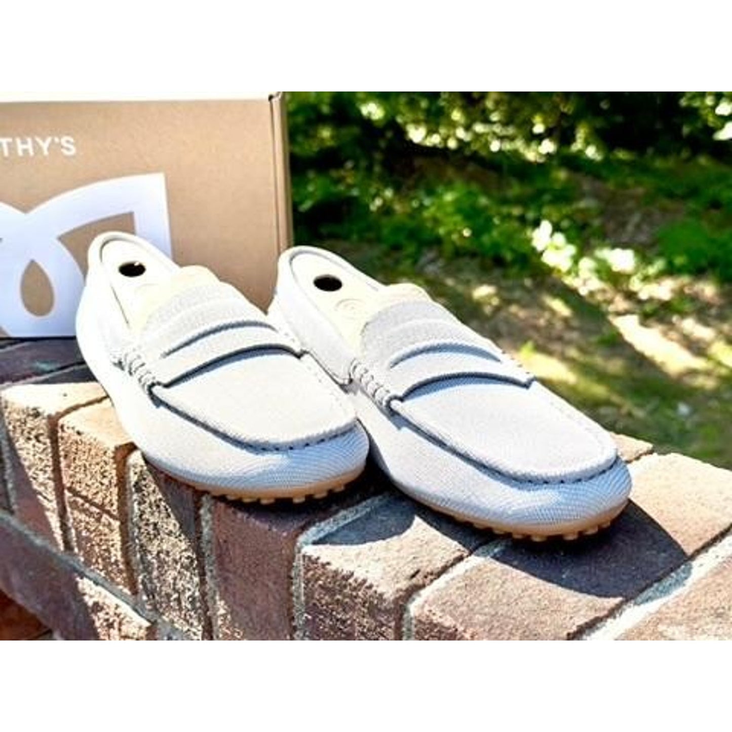 Rothys The Driving Loafer Falcon Grey Knit Slip On Shoes Womens Size 7.5