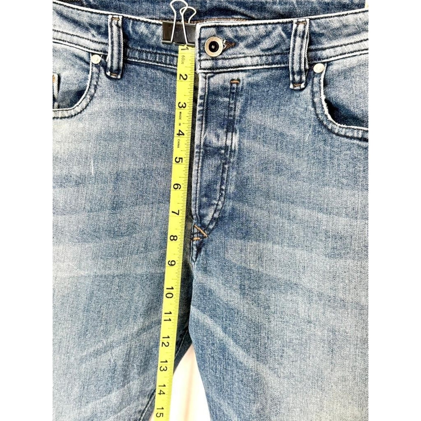 Diesel Buster Slim Tapered Jeans Mens 36x32 Blue Stretch Denim Wash C853P