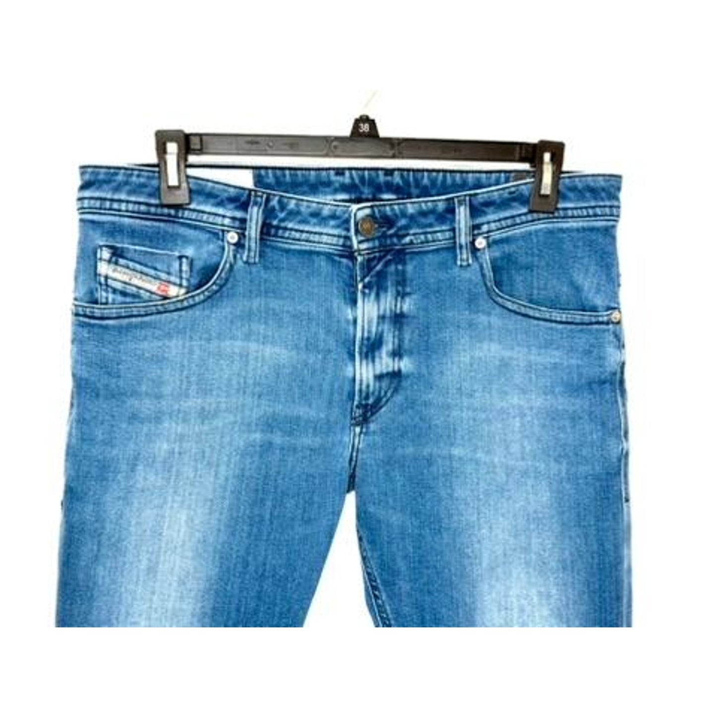 Diesel Thommer Slim Jeans Mens 36x32 Blue Stretch Denim Medium Wash