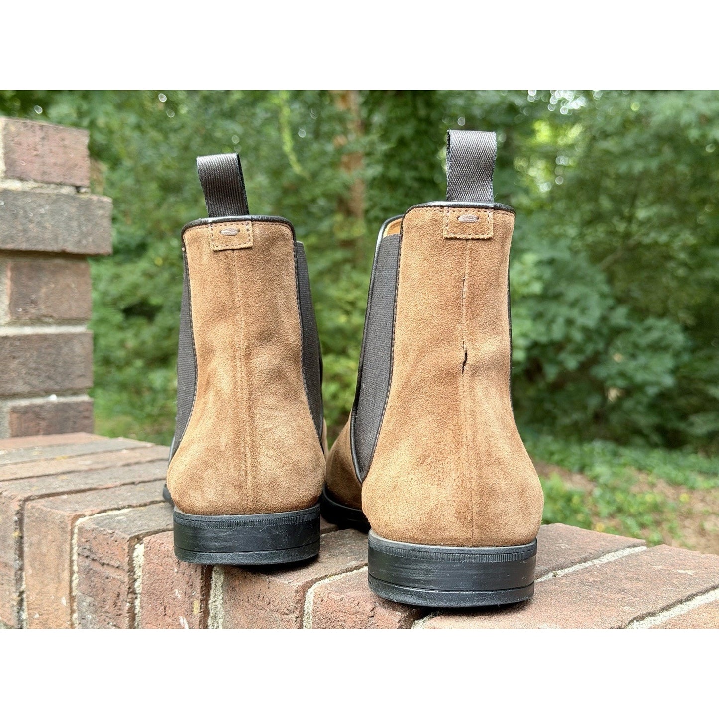 Harrys London Mark Chelsea Boots Suede Brown Men's Size 43 US 10 ($550+ New)