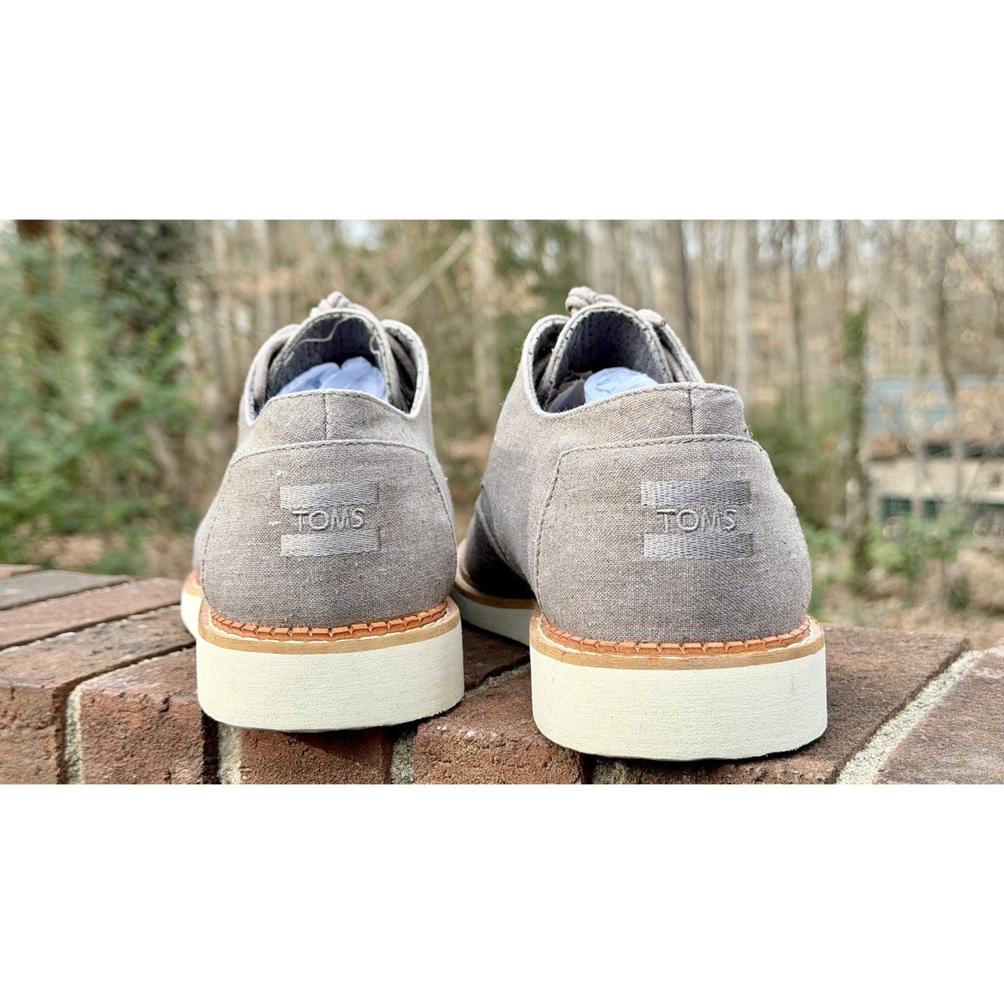 TOMS Brogue Oxford Men’s Size 11 - Dary Gray Leather/Washed Canvas - New w/o Box