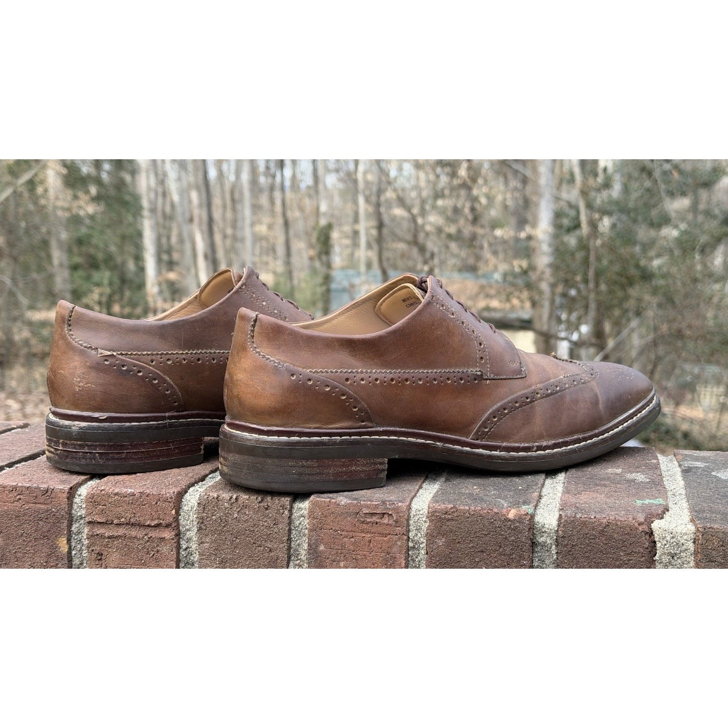 Cole Haan Men's Warren Welt Wingtip Oxford Brown Leather Size 11.5 M