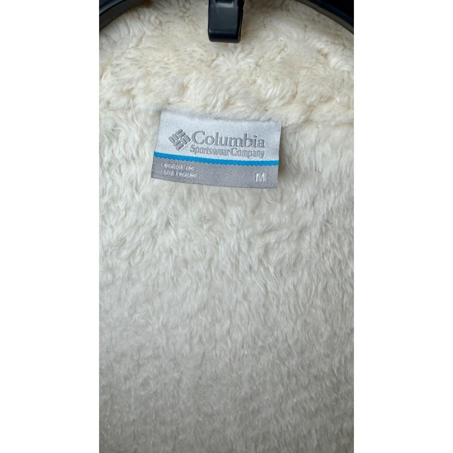 Women's Ivory Cream Soft Columbia Beech Forest Full Zip Fleece Jacket Size M
