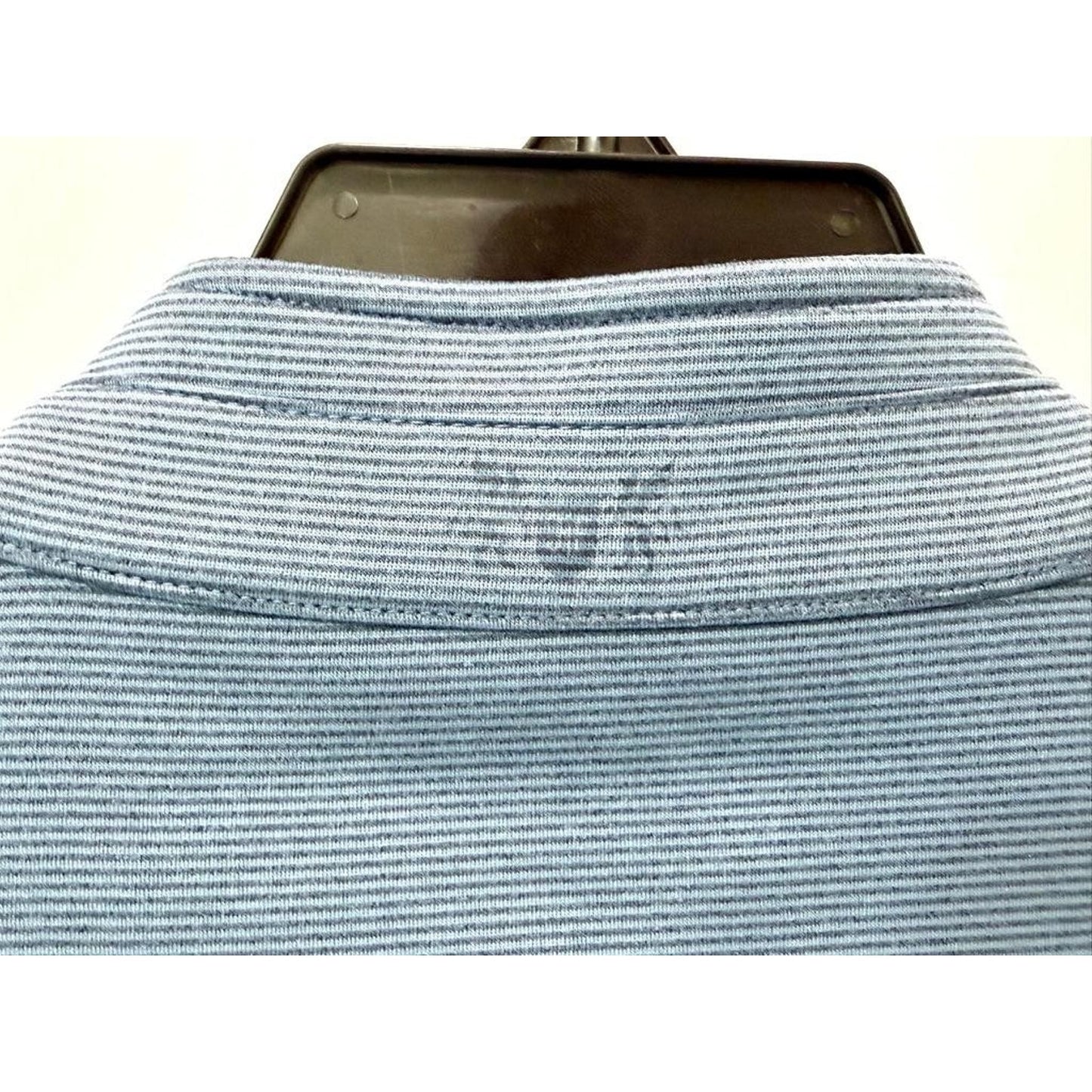 Hickey Freeman Sweater Mens Large Blue Striped 1/4 Zip Pullover Stretch