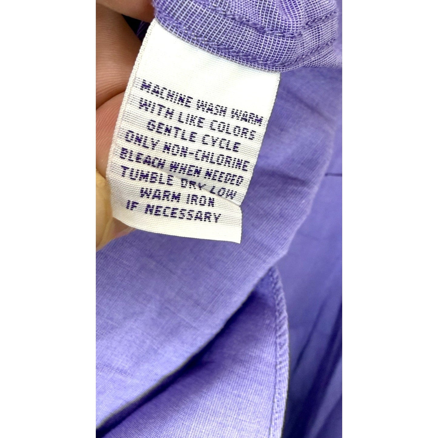 ALAN FLUSSER Shirt Men's Size XL Purple Cotton Long Sleeve Button Up Dress