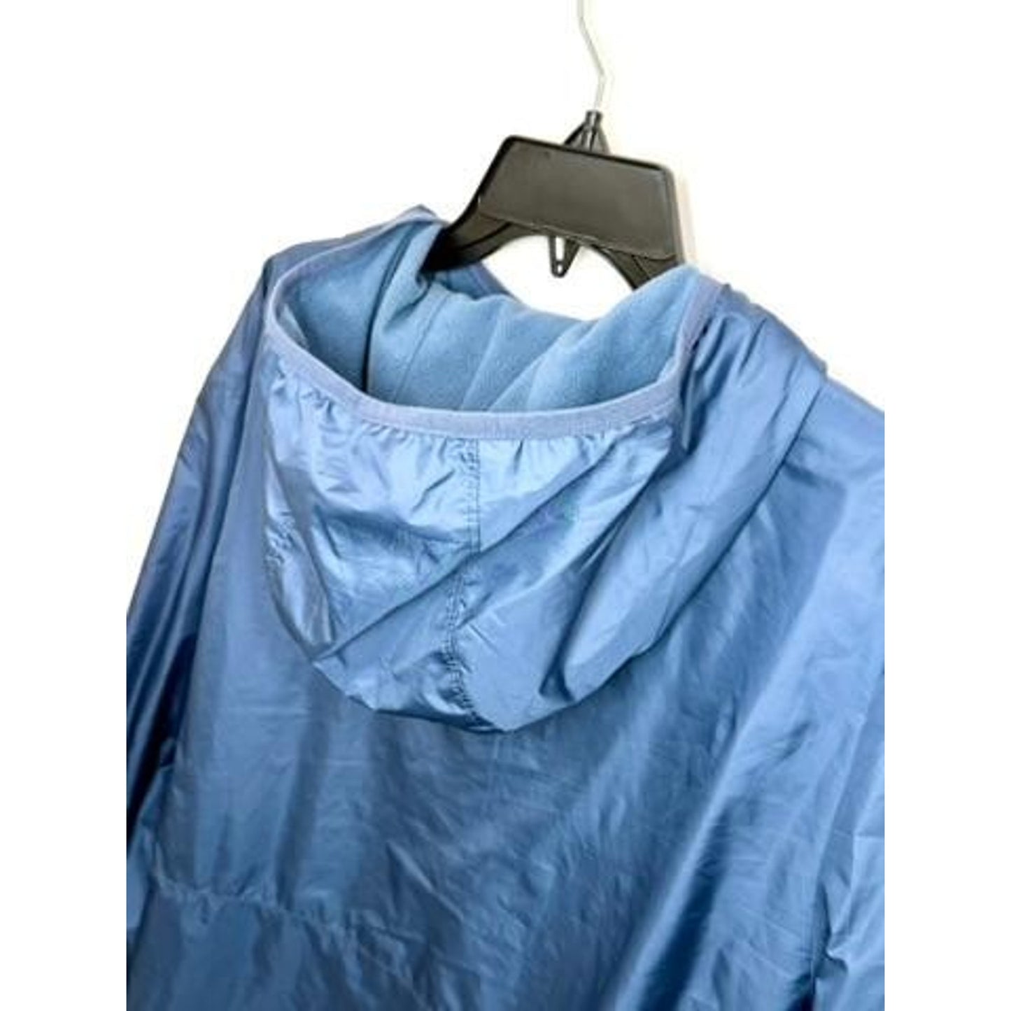 Columbia Fleece Lined Jacket Mens Large Blue Hooded Windbreaker Full Zip