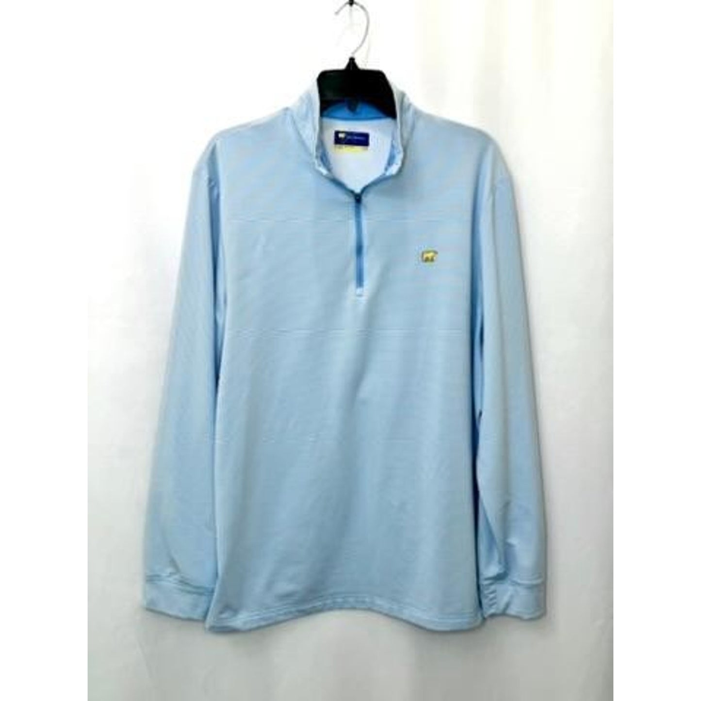 Jack Nicklaus Golf Pullover Mens Large Blue White Striped 1/4 Zip Long Sleeve