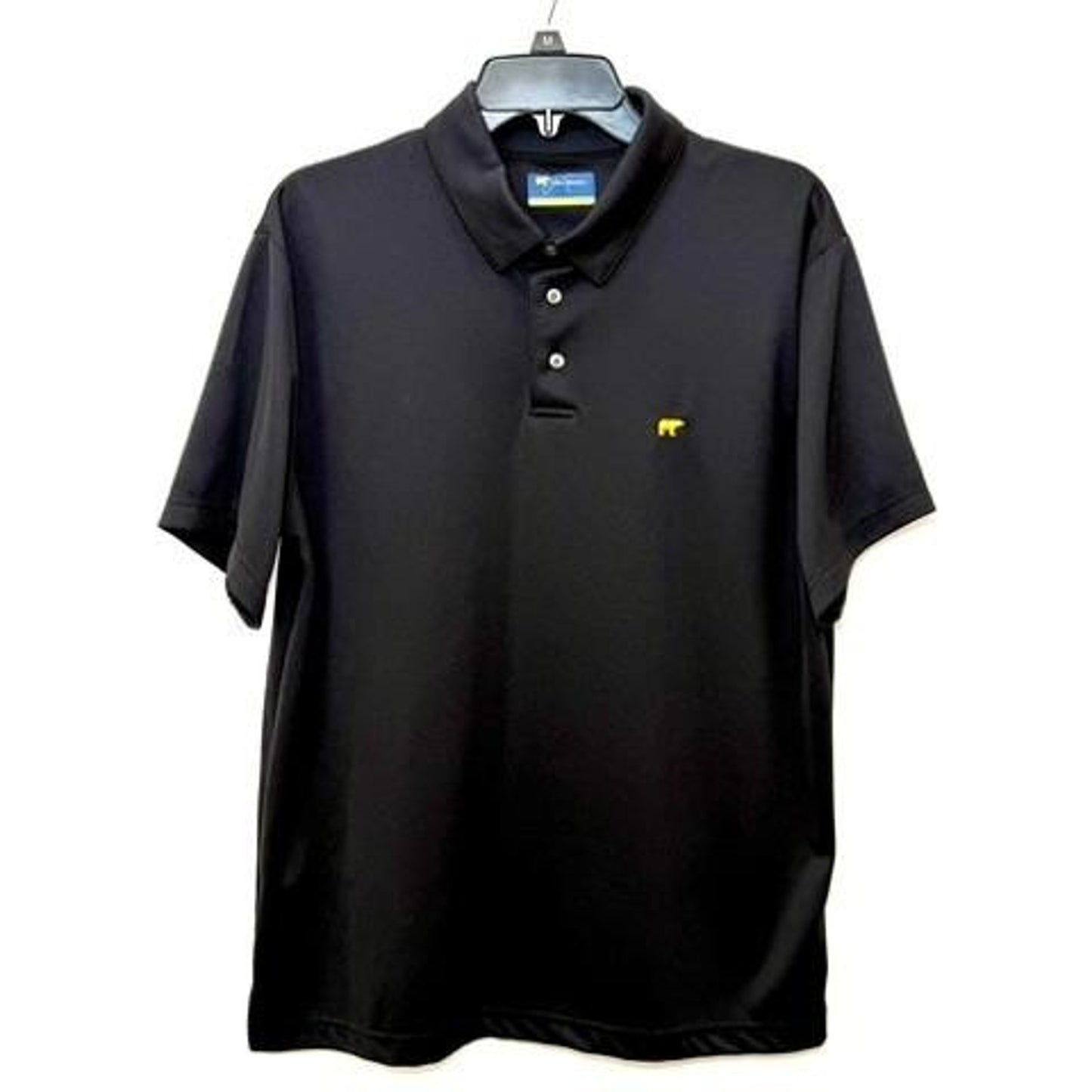 Jack Nicklaus Golden Bear Golf Polo Shirt Mens Medium Black Short Sleeve