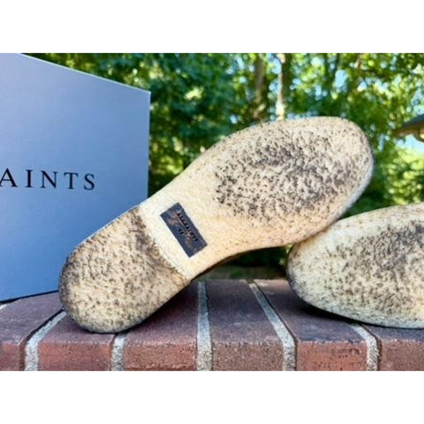 AllSaints Reiner Chelsea Boots Mens Size 12 Slate Grey Suede Crepe Sole