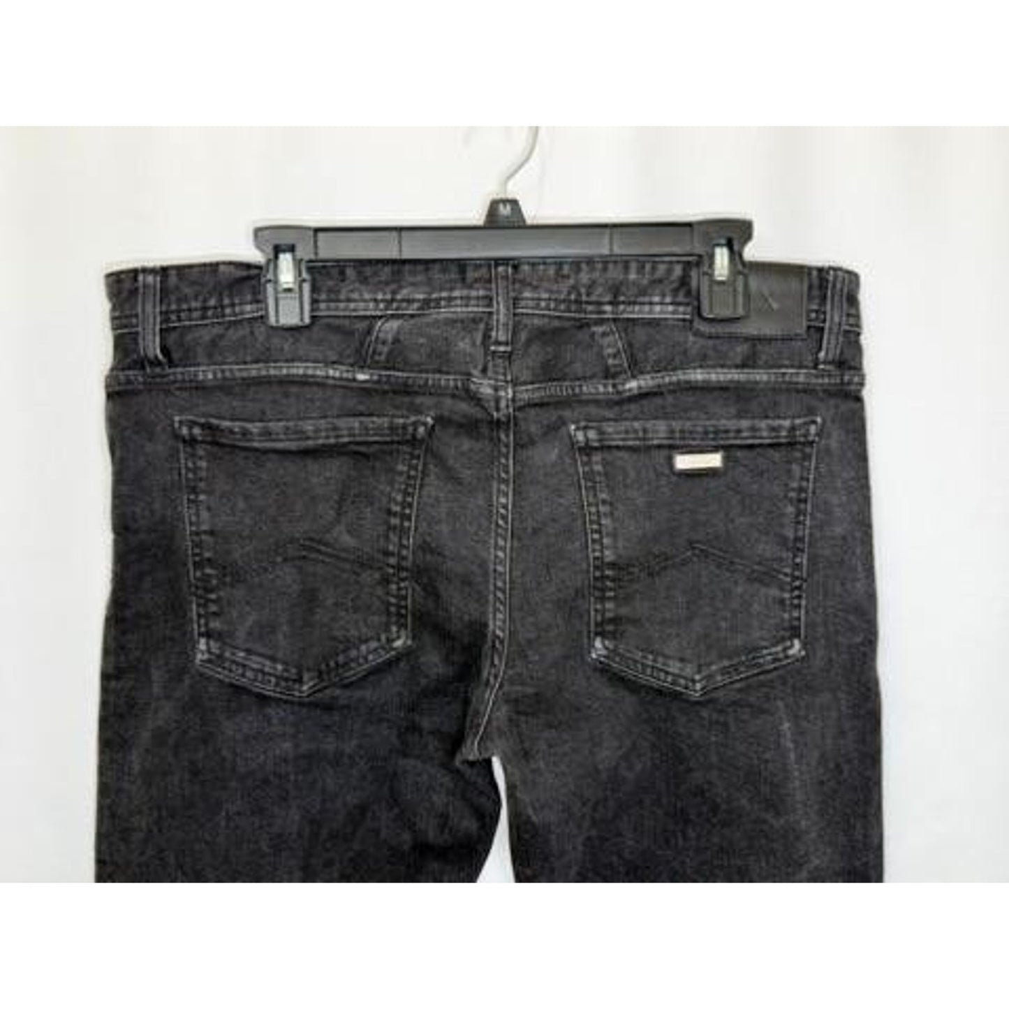Armani Exchange J14 Skinny Jeans Mens 36 Black Denim Stretch Pants