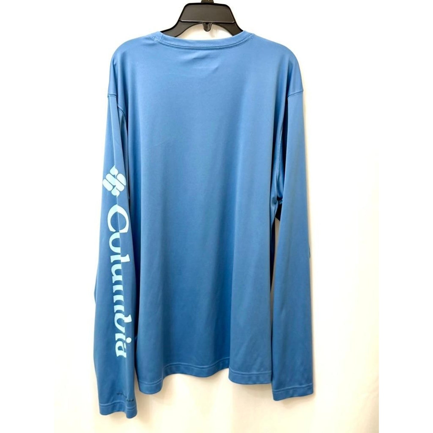 Columbia PFG Omni-Shade Long Sleeve Shirt Mens Large Blue Fishing Sun Tee