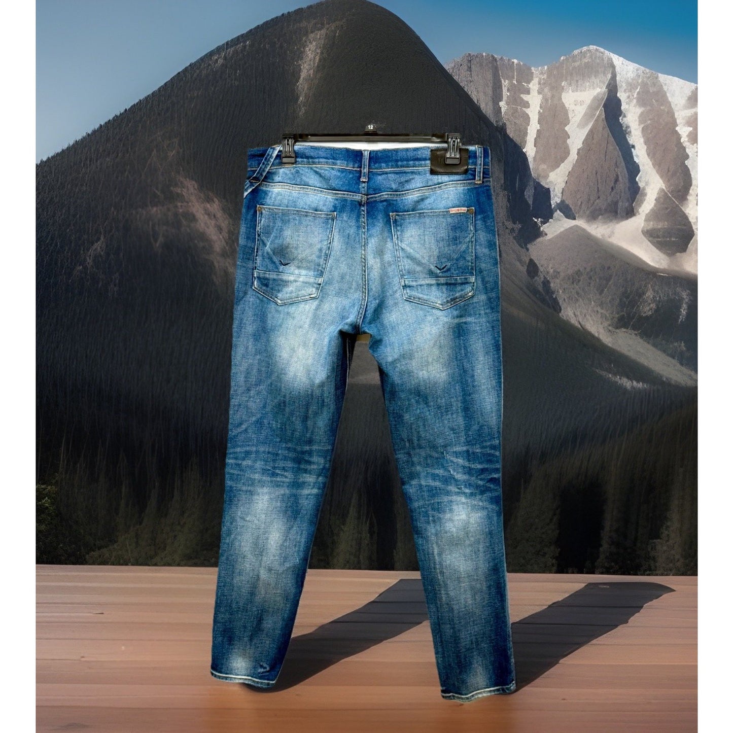 HUDSON SARTOR RELAXED SKINNY DISTRESSED DENIM JEANS / Men Sz 36x32 / Worn Once!