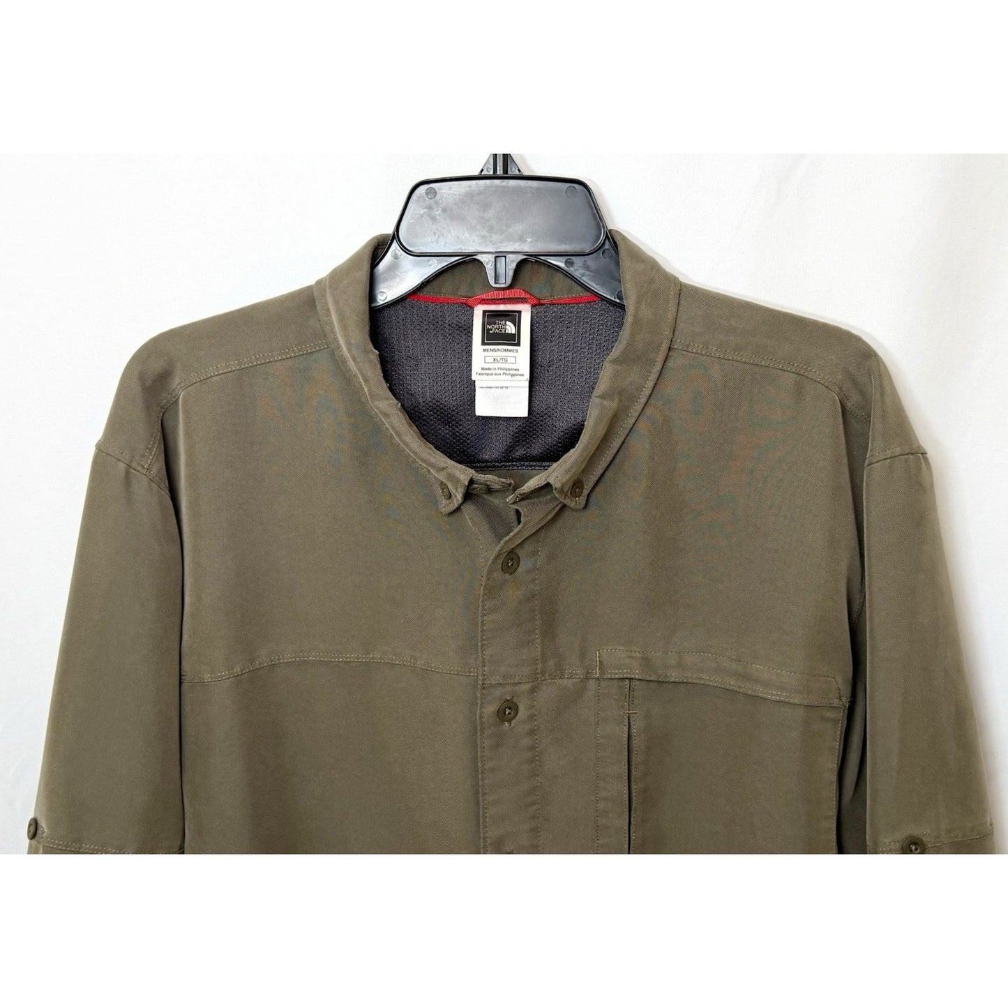 The North Face Shirt Men’s XL Green Button Down Roll Tab Long Sleeve