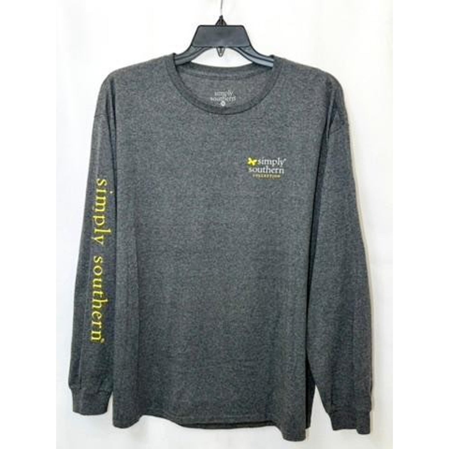 Simply Southern Let Your Soul Shine Long Sleeve Shirt Womens 2XL Grey Sunflower