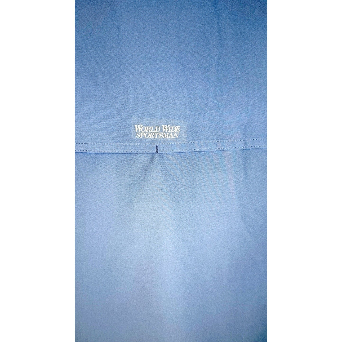 World Wide Sportsman Fishing Shirt Men’s L Periwinkle Vented Short Sleeve Button