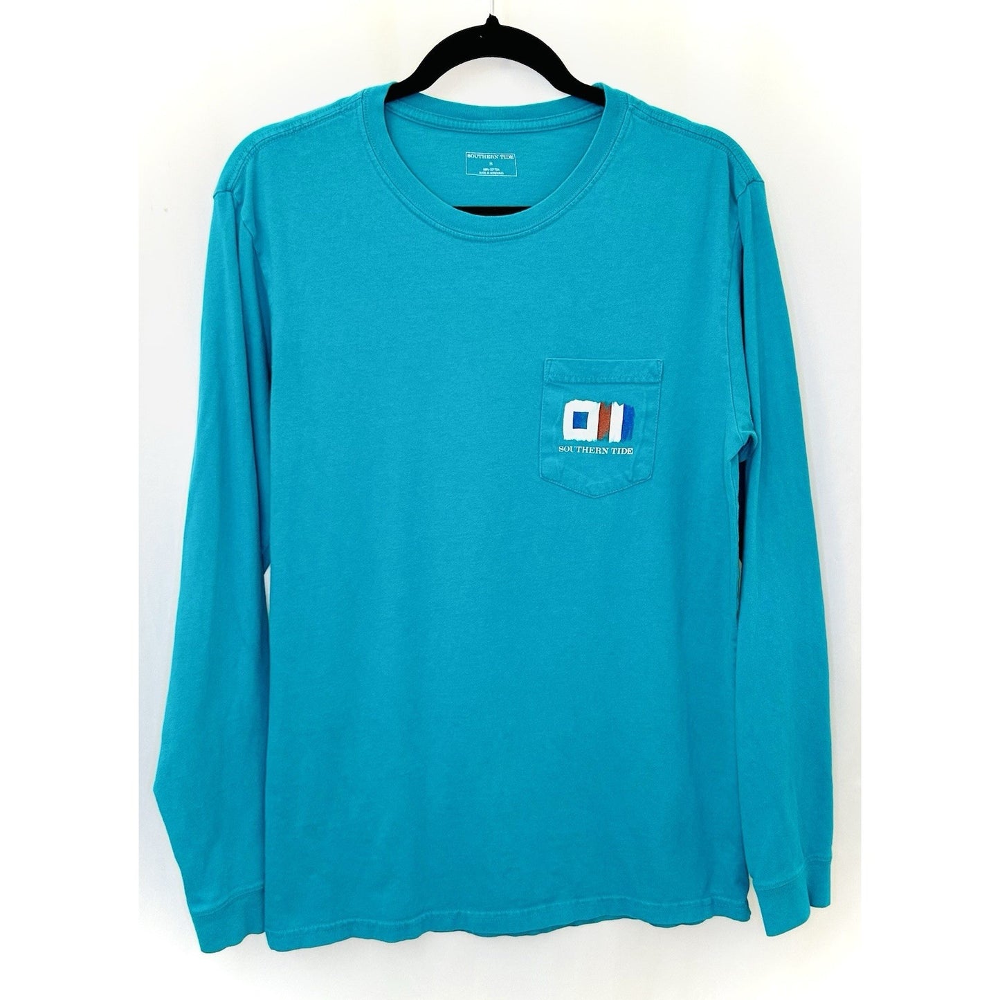 Southern Tide Teal Long Sleeve Skipjack Graphic T-shirt - Men’s Size Small