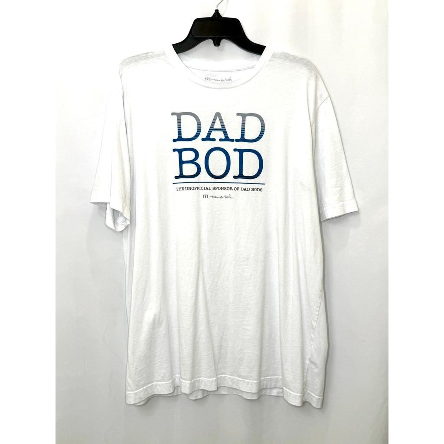TravisMathew Dad Bod T-Shirt Mens XXL White Graphic Tee Unofficial Sponsor