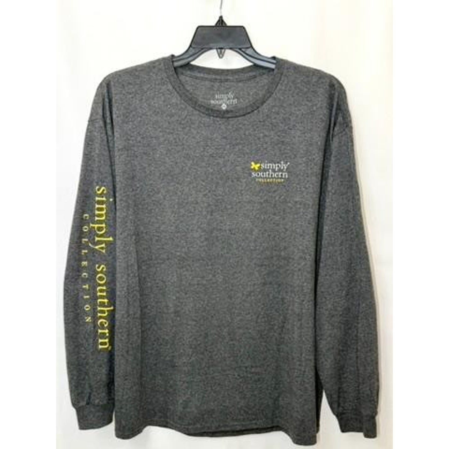 Simply Southern Let Your Soul Shine Long Sleeve Shirt Womens 2XL Grey Sunflower