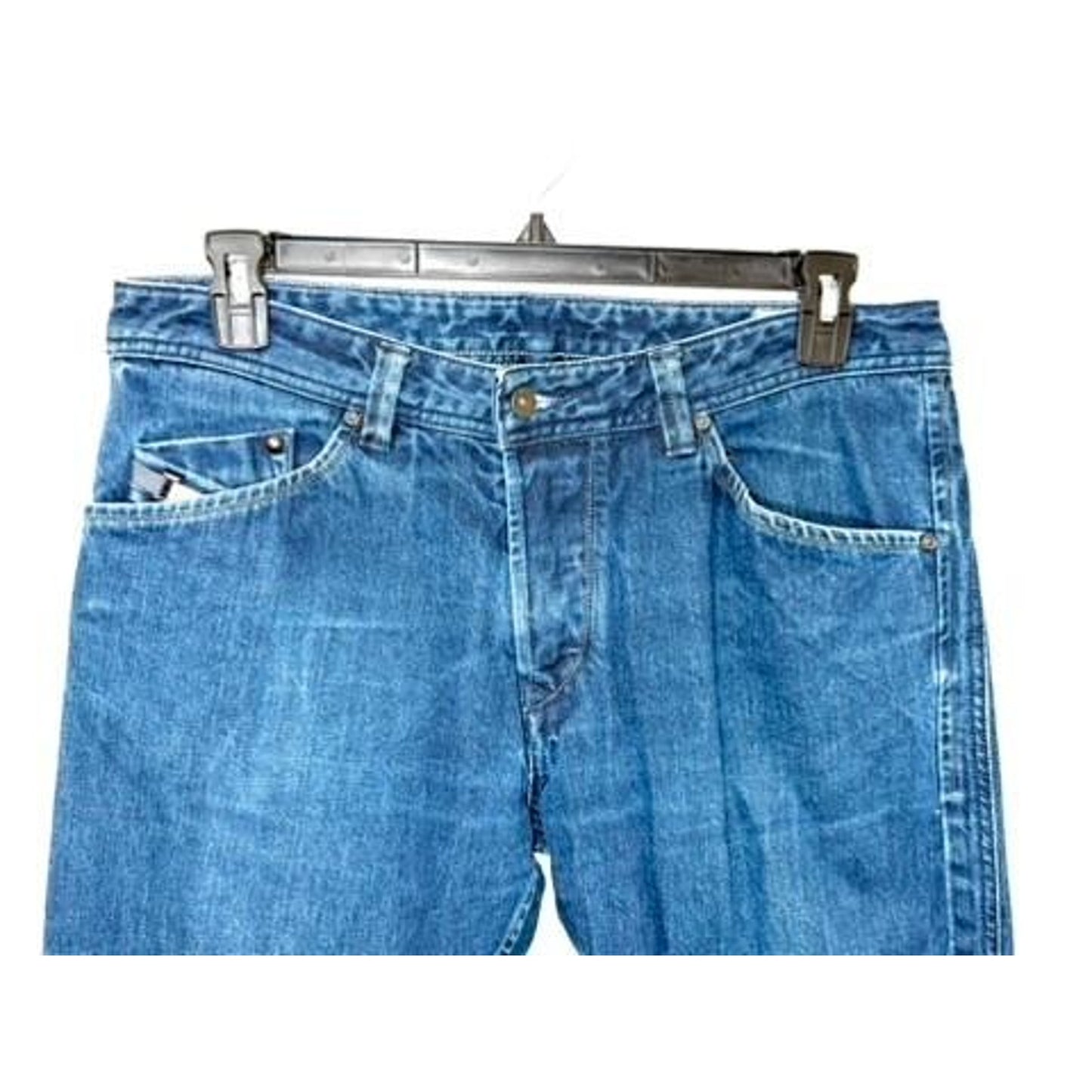 Diesel Darron Jeans Mens 34x34 Blue Denim Wash 0081L Tapered Cotton Morocco