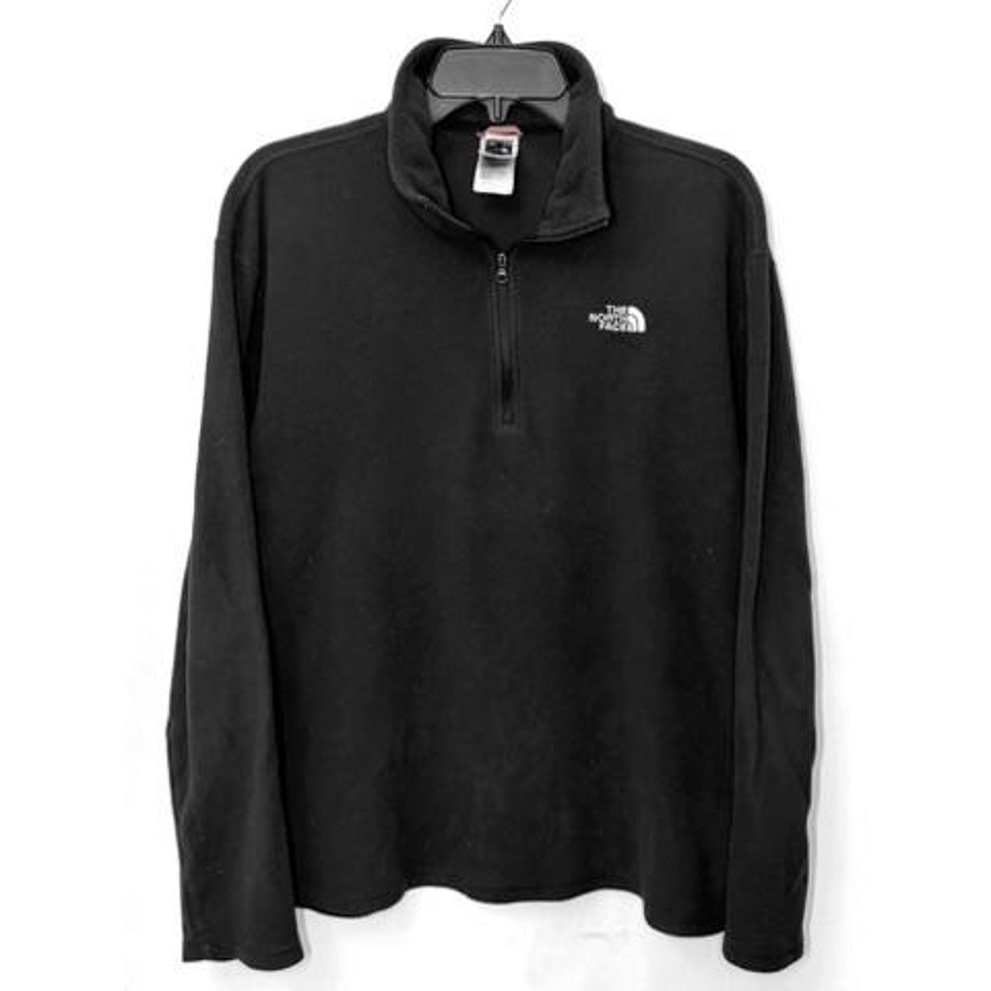 The North Face Fleece Pullover Mens Large Black TKA 100 1/4 Zip Jacket