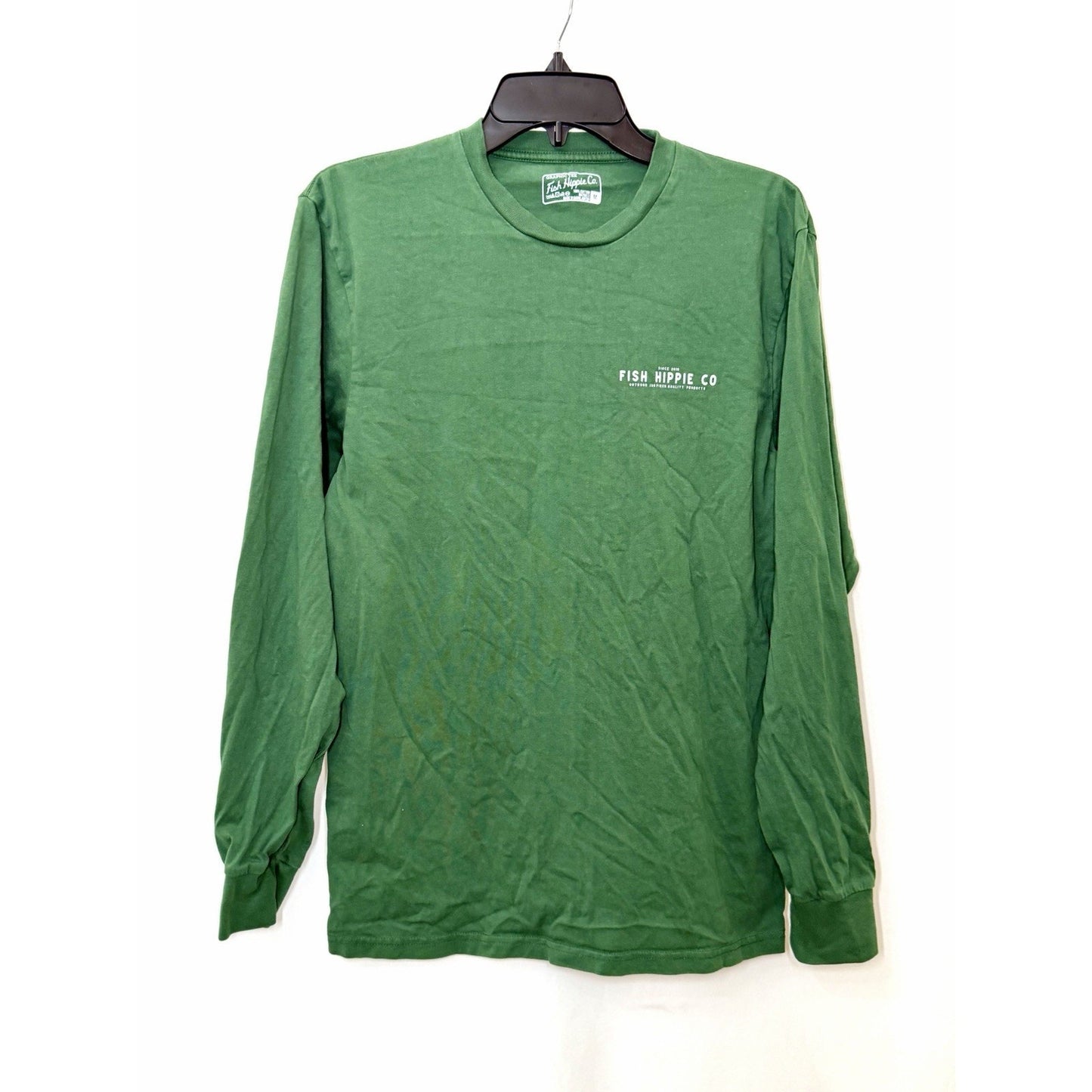 Fish Hippie Men M Green Holiday Haul Classic Ford Bronco Christmas Tree LS Tee