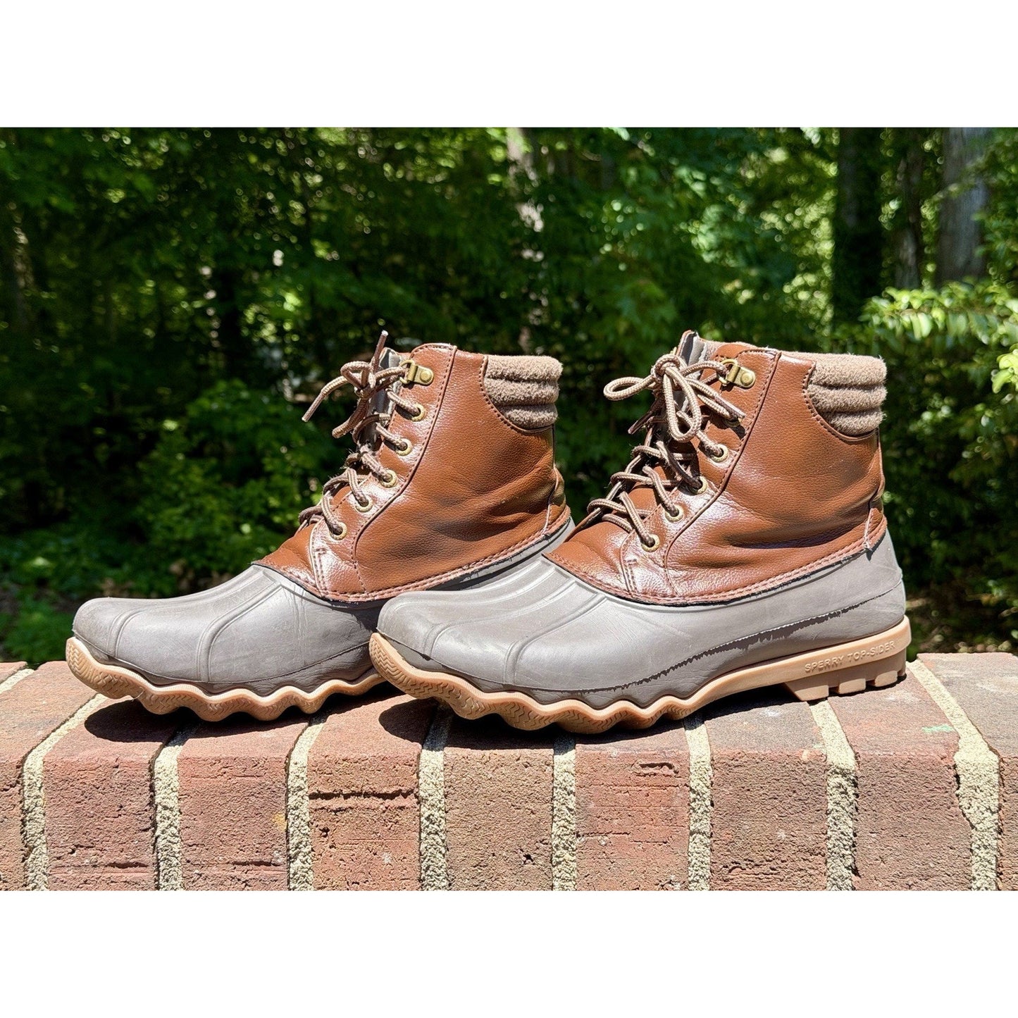 Sperry Avenue Men's Duck Boots Size 11 M Brown/Grey Waterproof Worn Twice!