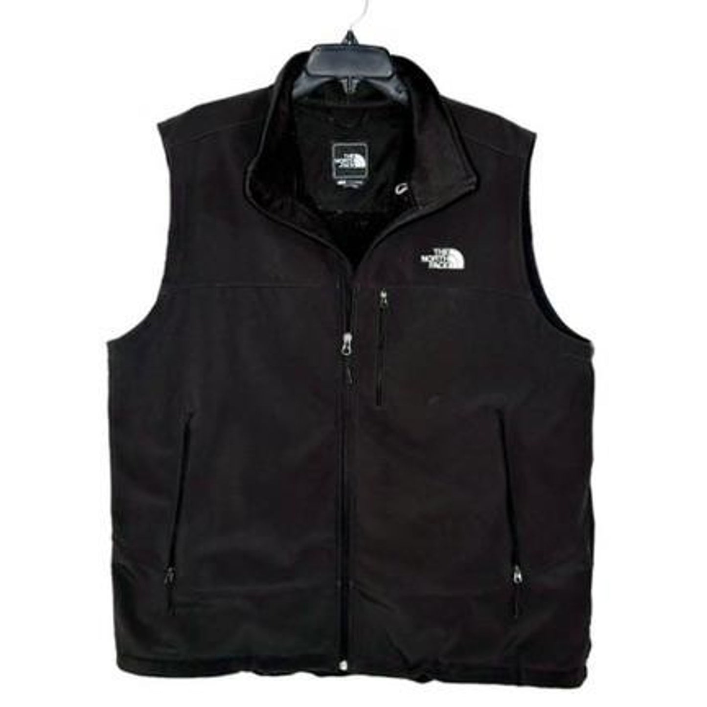 The North Face Apex Bionic Vest Mens XL Black Softshell Fleece Lined Full Zip