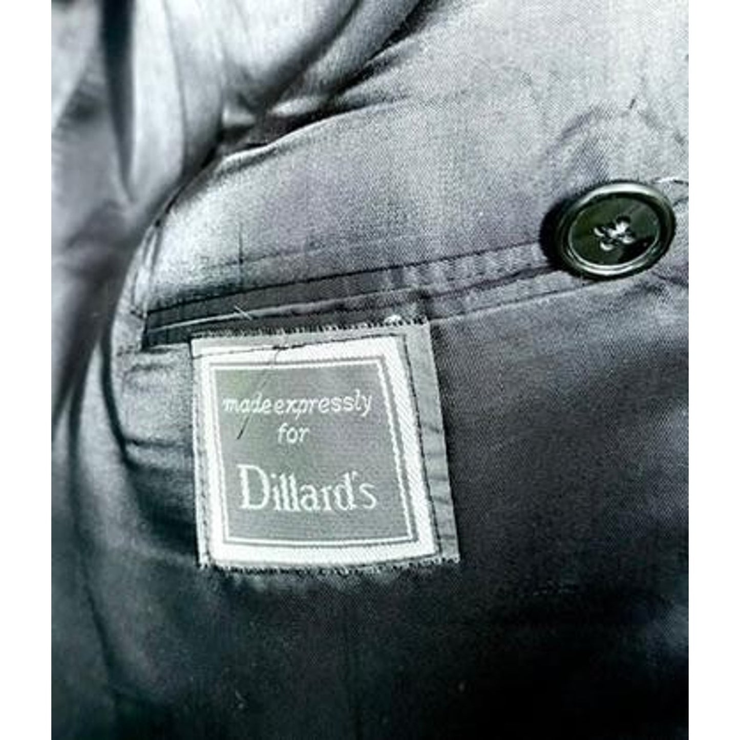 Christian Dior Monsieur Suit Mens 40L Gray Wool Double Breasted Plaid Vintage
