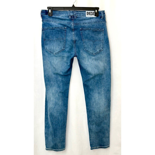 Diesel Buster Jeans Mens 36x32 Blue Denim Regular Slim Tapered Made in Italy