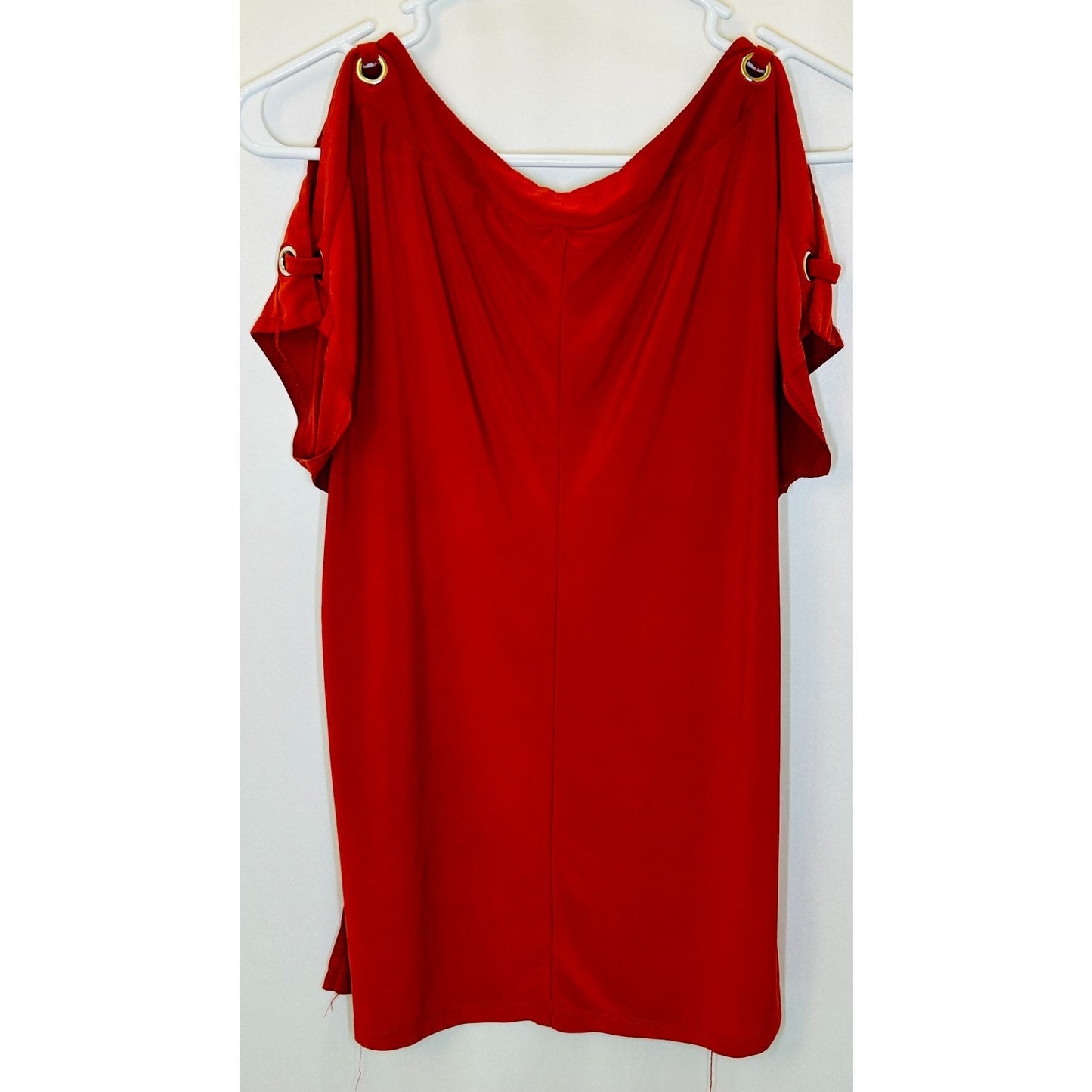 PERSEPTION CONCEPT Women Blouse MEDIUM(8-10) Knit Top Casual Office Red
