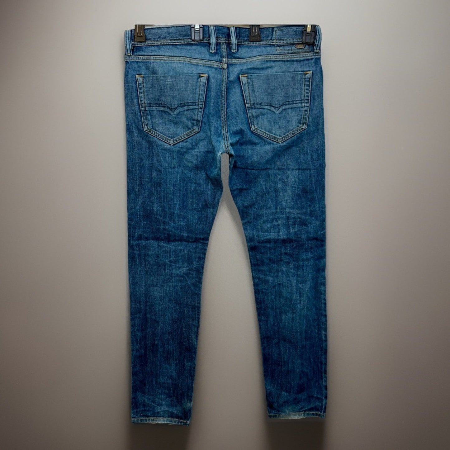 Diesel Jeans Tepphar Slim Carrot Dark Button Fly Skinny Jeans Men's 34x32