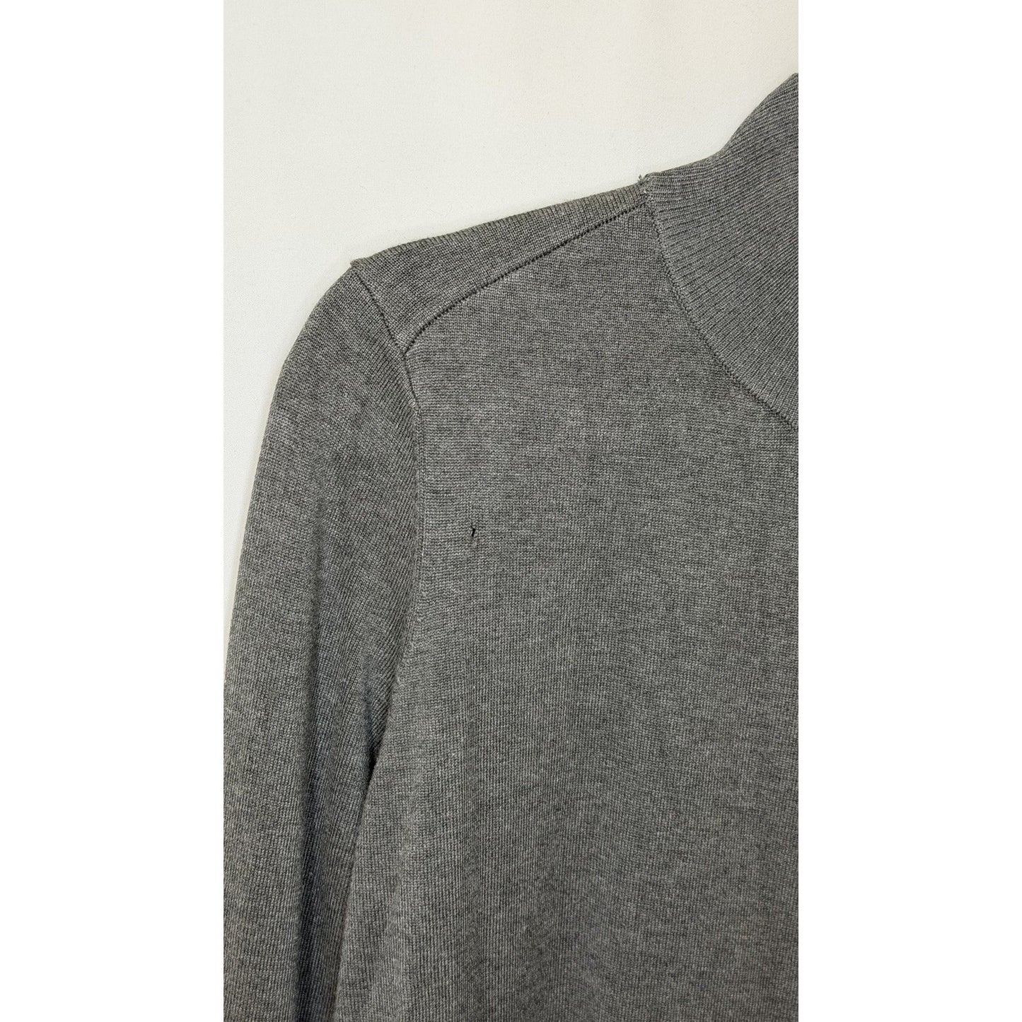 Calvin Klein Womens Turtleneck Grey Sweater Long sleeve M Gold Buttons