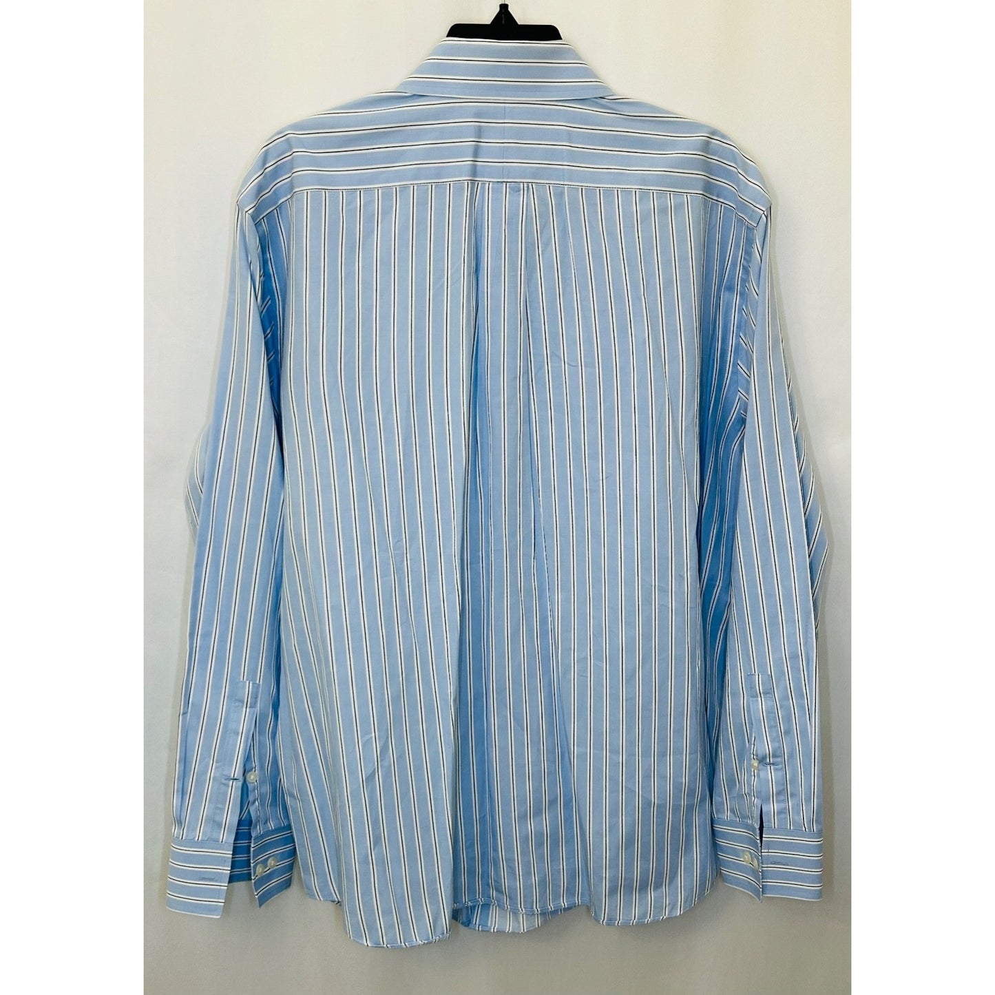 Michael Kors Shirt Mens Dress Shirt Regular Blue White Striped SZ 17 1/2