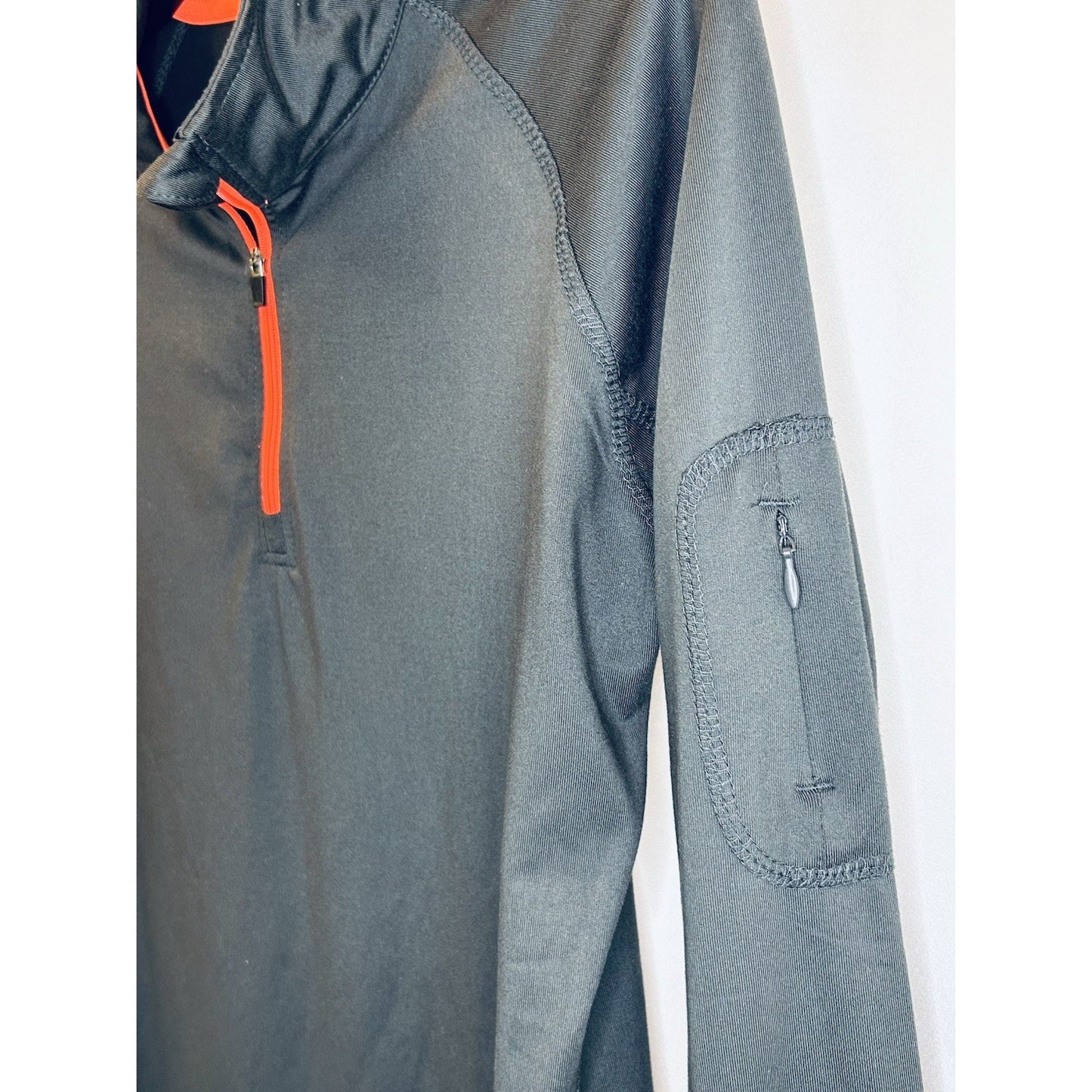 COLOSSEUM WOMEN Large Training Jogging C-DRI SHIRT 1/4 ZIP PULLOVER Grey L/S