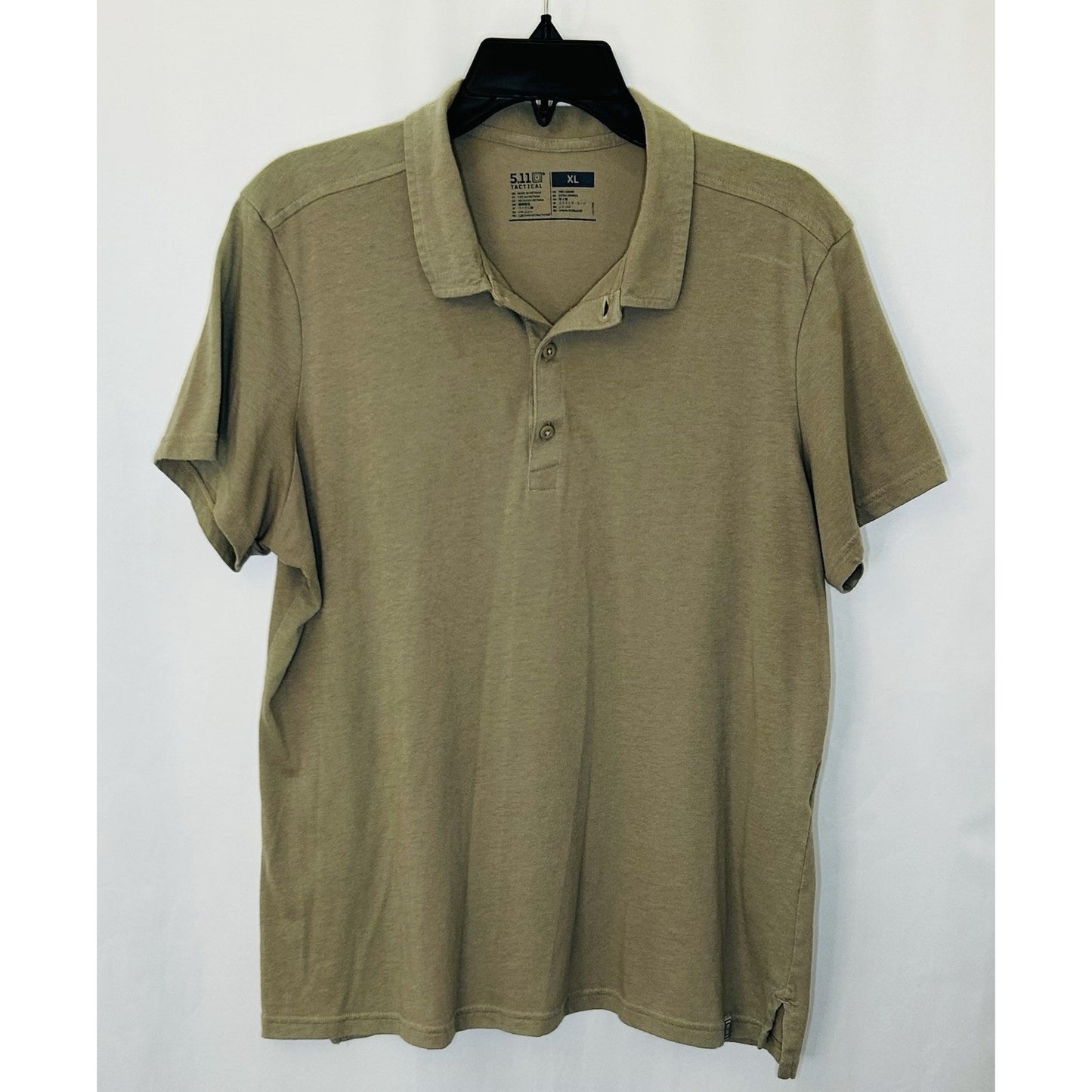 5.11 Tactical Polo Shirt Mens XL Utility Security Military Work Short Sleeve Tan