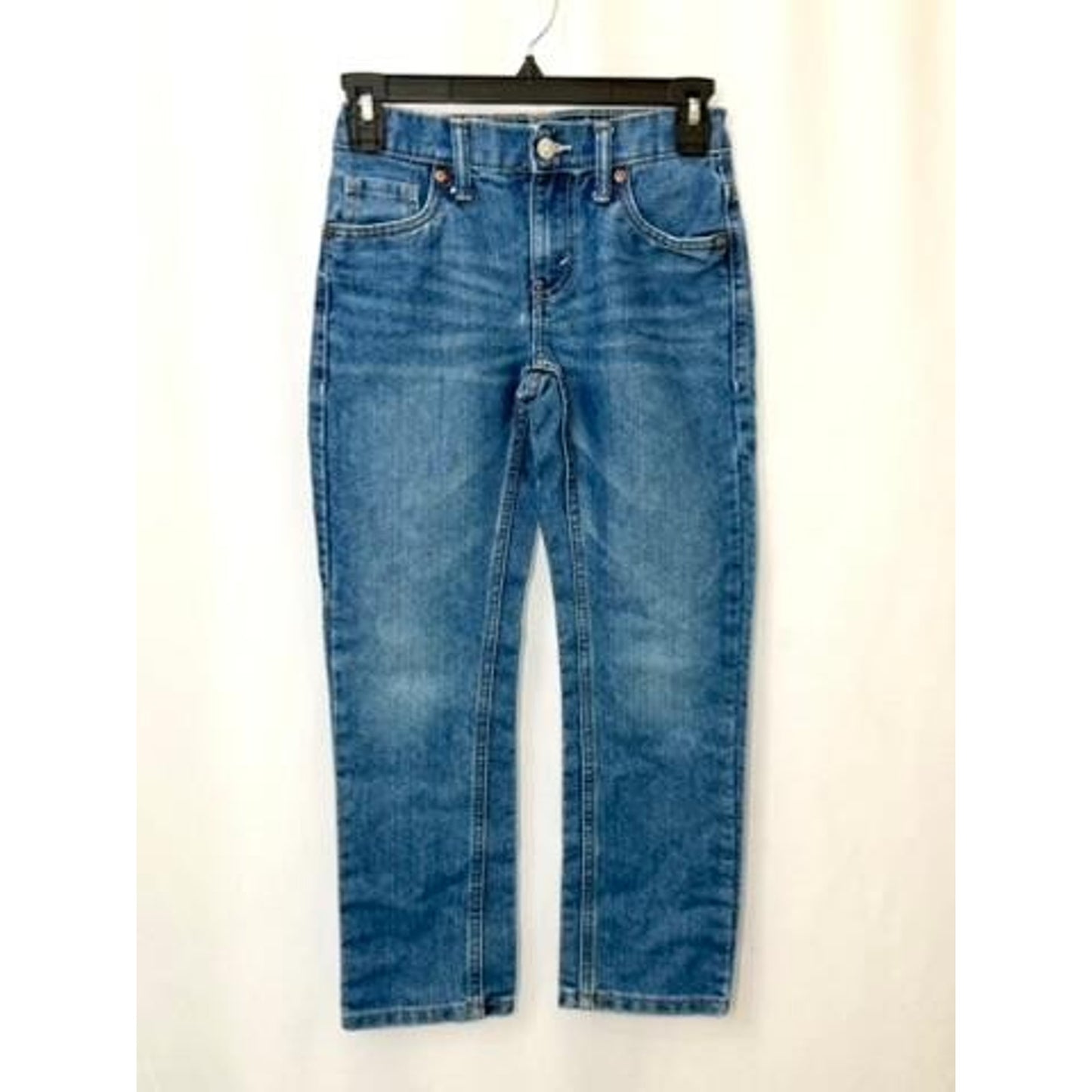 Levis 511 Slim Jeans Boys Size 8 Regular Blue Denim Adjustable Waist 24x25