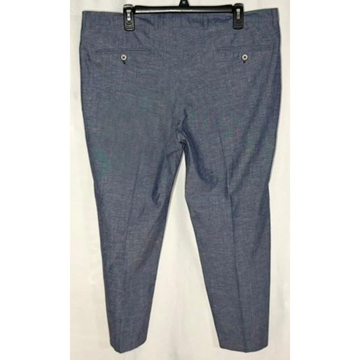 Paisley & Gray Slim Fit Linen Blend Dress Pants Mens 36x32 Blue Chambray