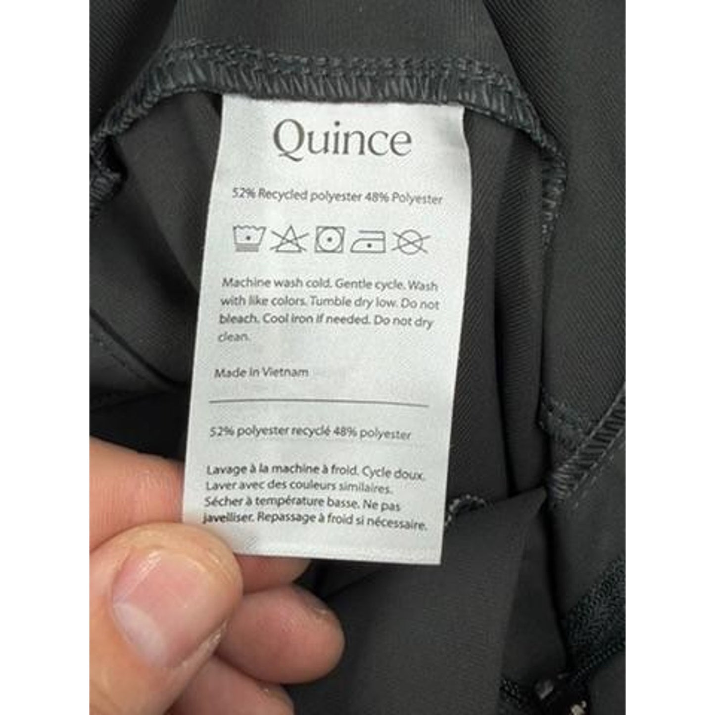 Quince ProTech Golf Pants Mens 36x32 Steel Grey Performance Stretch Chino