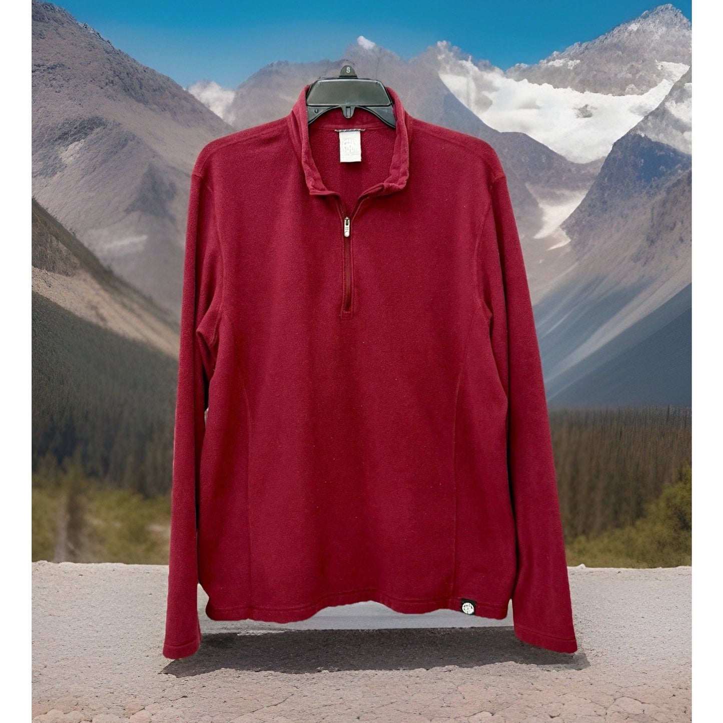 REI Co-Op Jacket Womens XXL Burgundy Micro Fleece 1/4 Zip Lightweight Pullover
