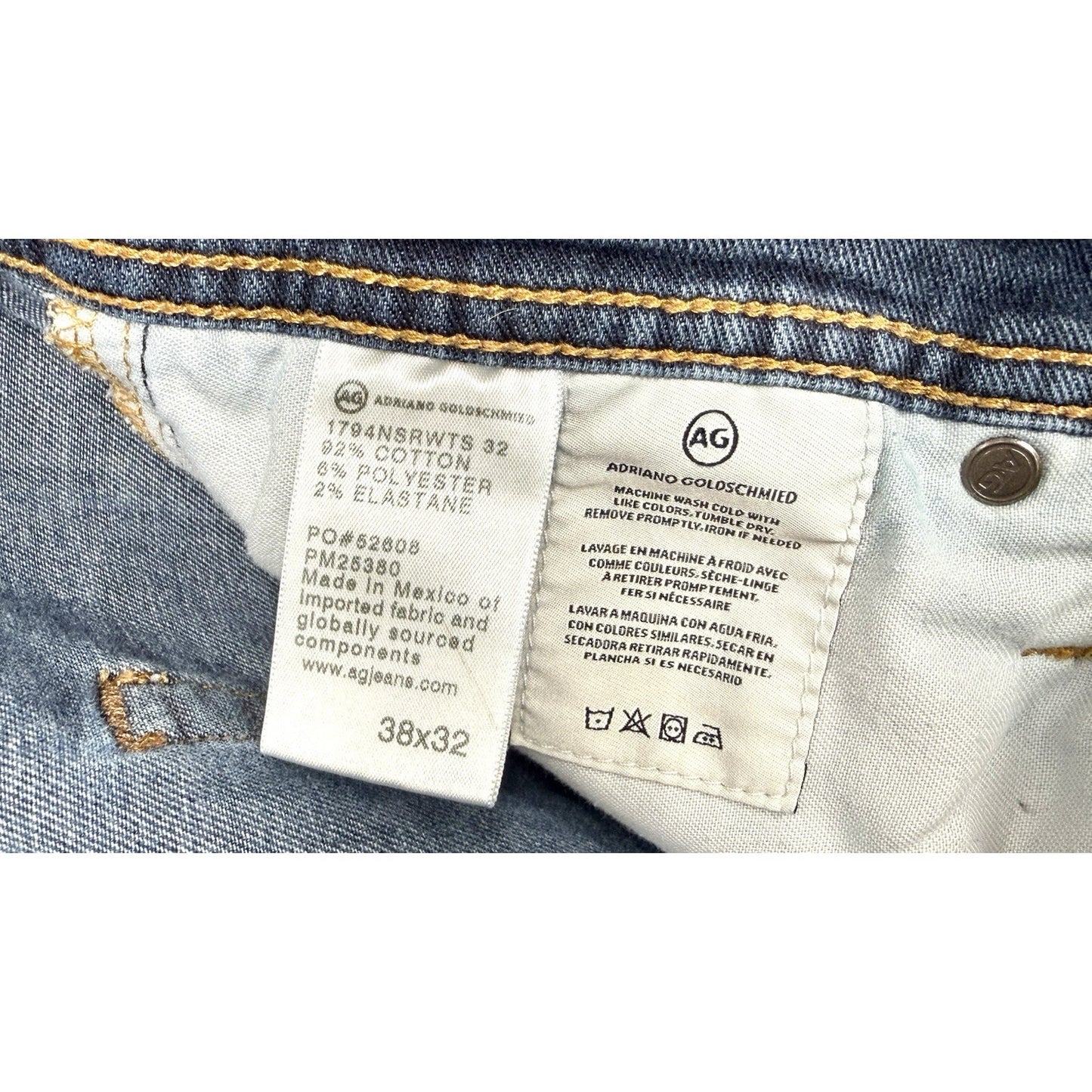AG Adriano Goldschmied Everett Slim Straight Jeans Men’s 38x32