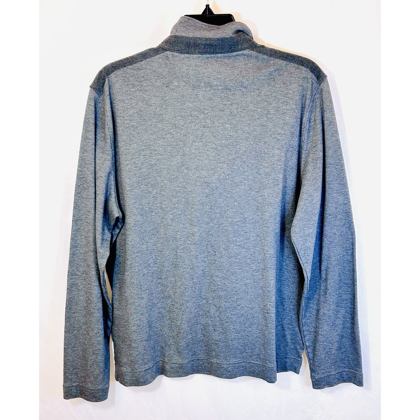 Banana Republic Luxury Touch Cotton Men's Large Gray 1/4 Zip Pullover
