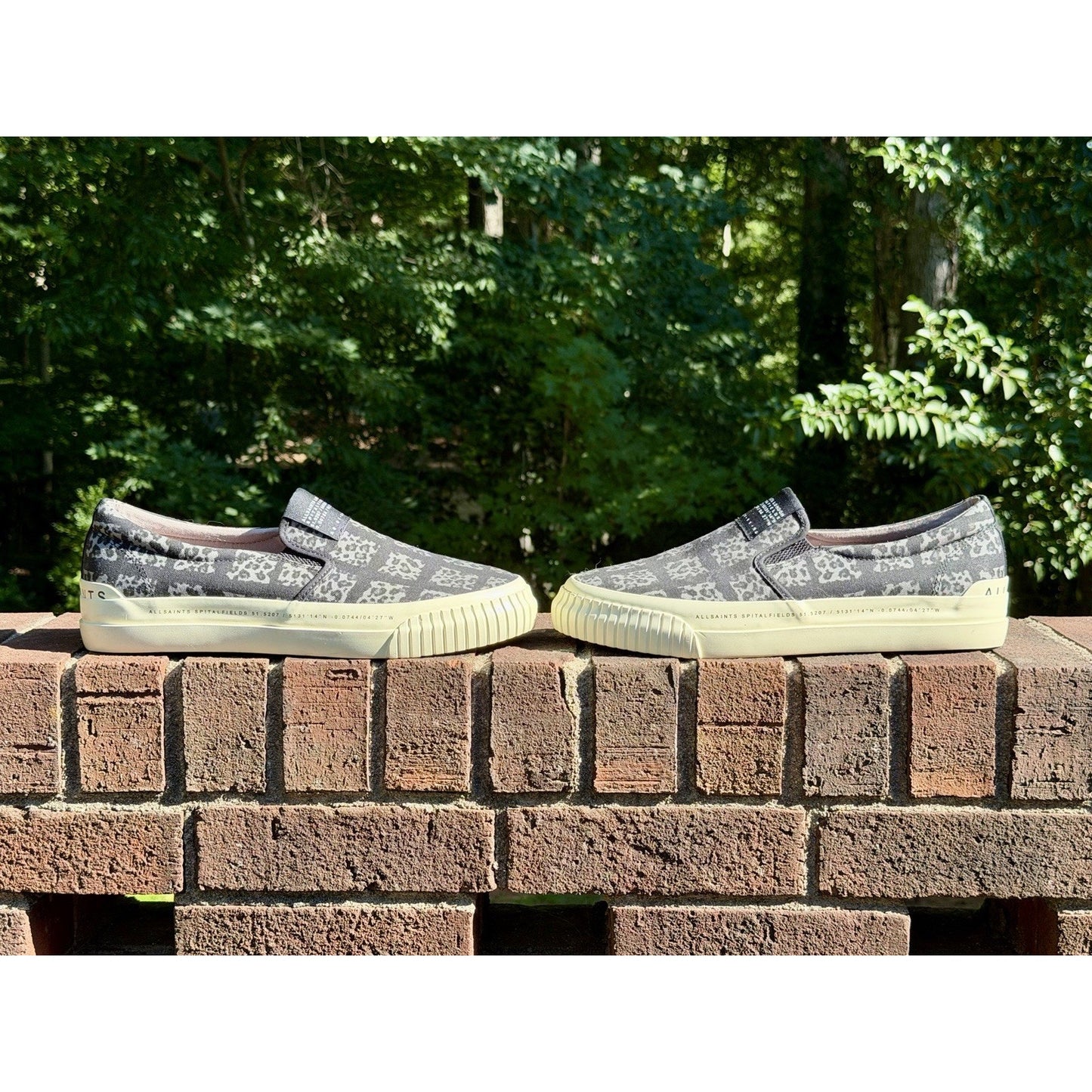 Allsaints London Spitalfields Slip On Cube Low Top Sneakers Men's 12 US 45 EU