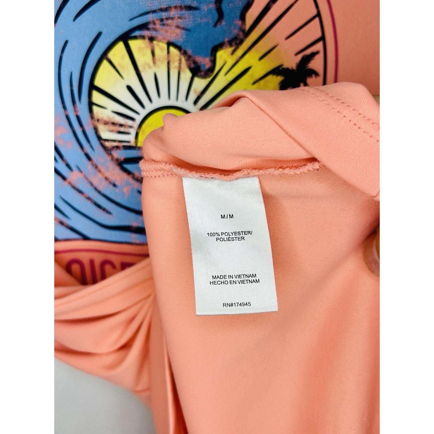 Reel Life Women's Sun Defender Round Neck Long Sleeve UV Top Coral Medium