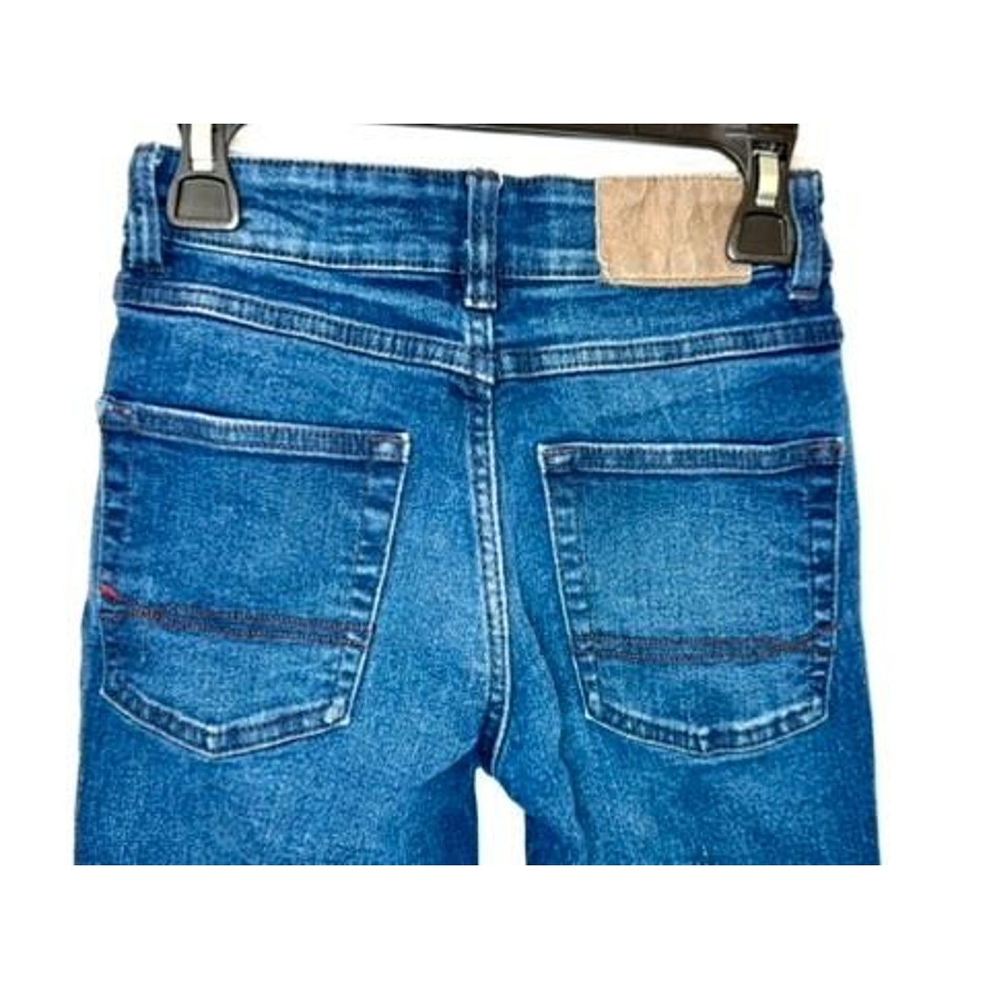 Tommy Hilfiger Boys Stretch Slim Fit Jeans Size 8 Blue Denim Adjustable Waist