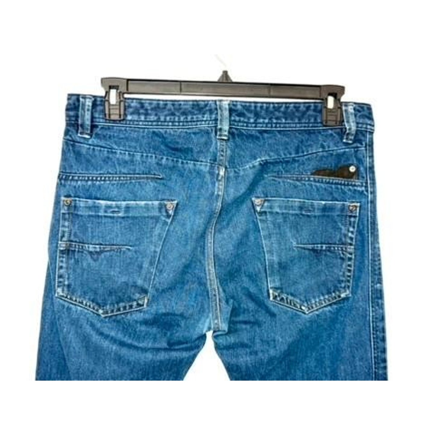 Diesel Darron Jeans Mens 34x34 Blue Denim Wash 0081L Tapered Cotton Morocco