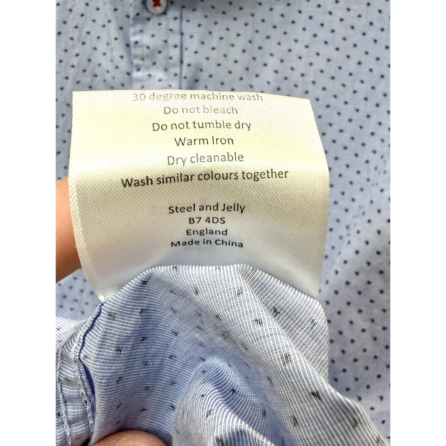 Steel & Jelly London Mens XL Flip Cuff Long Sleeve Button Front Dress Shirt Blue