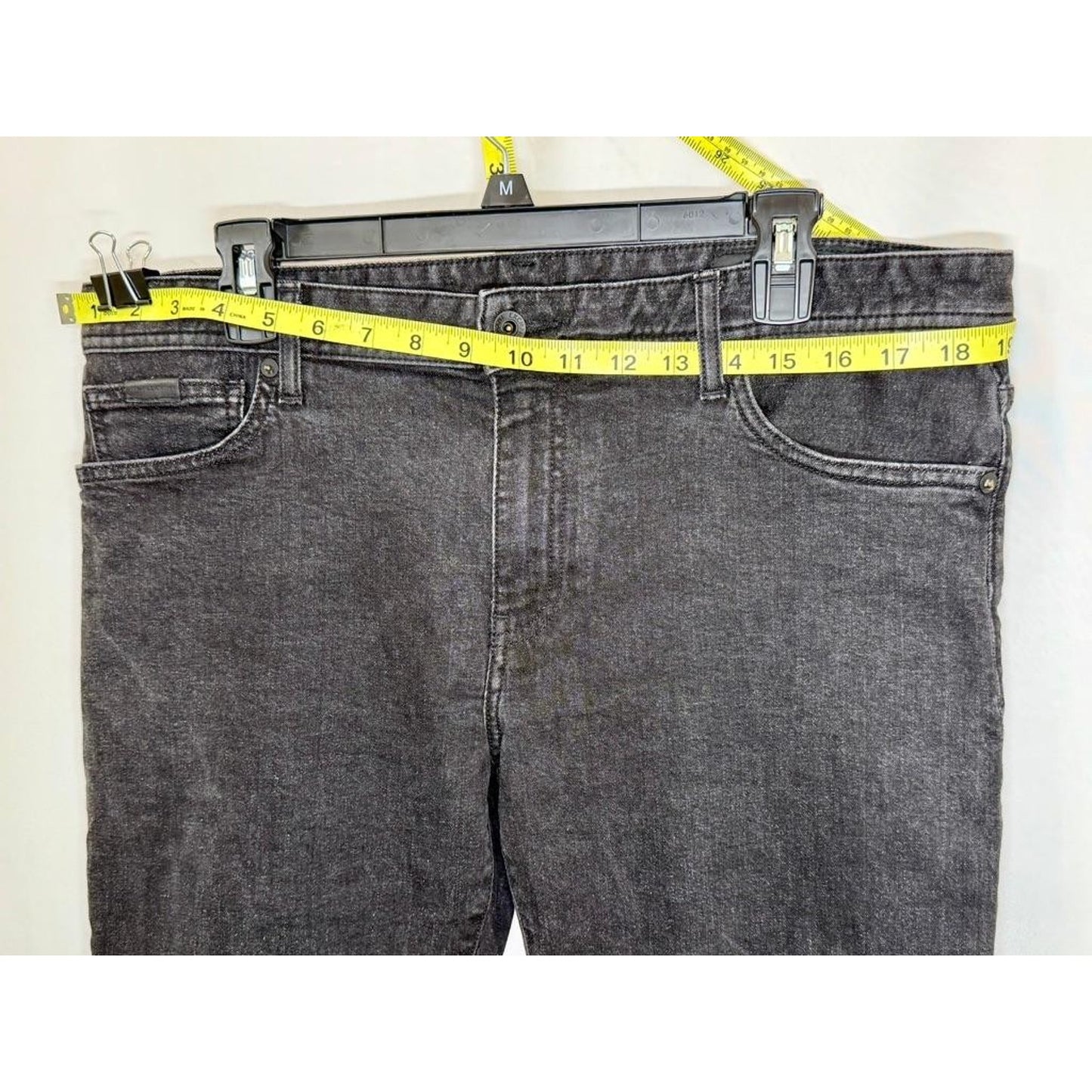 Armani Exchange J14 Skinny Jeans Mens 36 Black Denim Stretch Pants